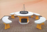 Gartengrill Koralle 120 cm in gelb