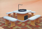 Gartengrill Onix orange